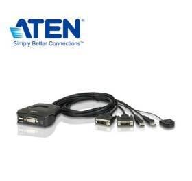10PP【小林電腦】ATEN 2埠 USB DVI KVM 多電腦切換器 (CS22D)