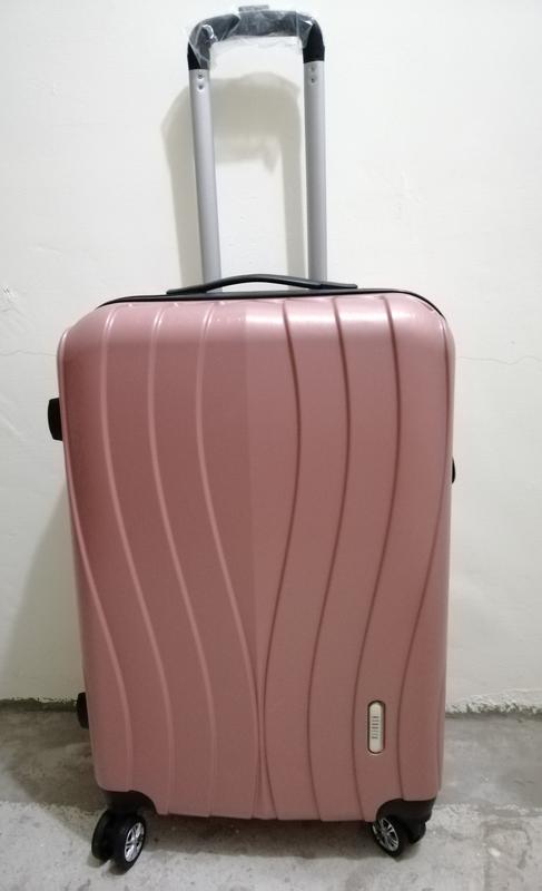 粉色貝殼花24吋全新 雙排輪低燥音 PC行李箱