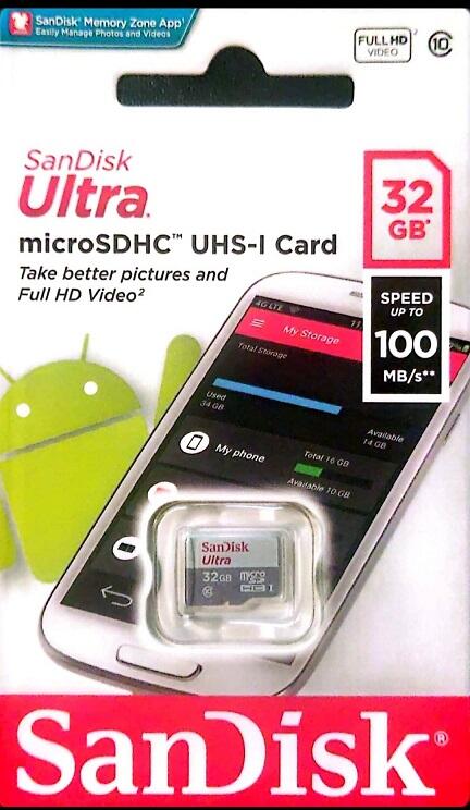SanDisk Ultra 32G microSD TF 記憶卡 C10 100MB/s 白