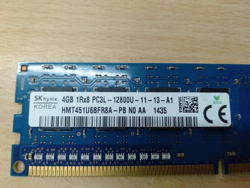 二手 海力士 HYNIX 4GB 1Rx8 PC3L-12800U 桌機單面記憶體