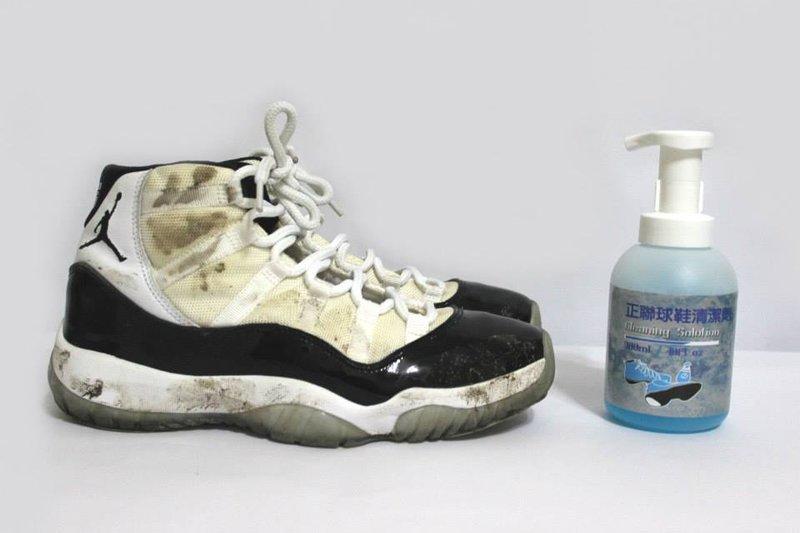 正聯球鞋清潔劑 Nike Air Jordan XI Retro Concord AJ11 白黑 洗鞋參考 代客洗鞋服務