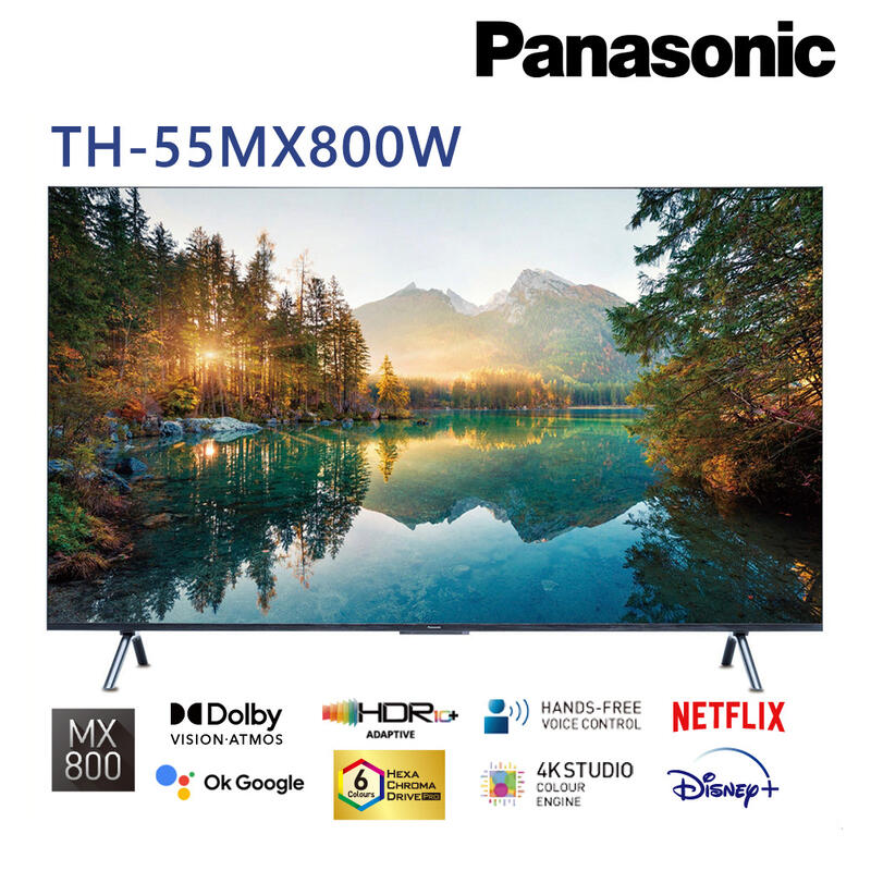【免運附發票】國際牌 55吋 4K Google TV液晶顯示器 TH-55MX800W 台南高雄送安裝