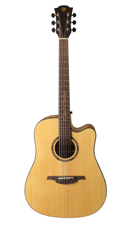 [吉他工場]41寸民謠雲杉面單板沙比利木底側板缺角原木色吉他台灣再加工百分百手工調琴
