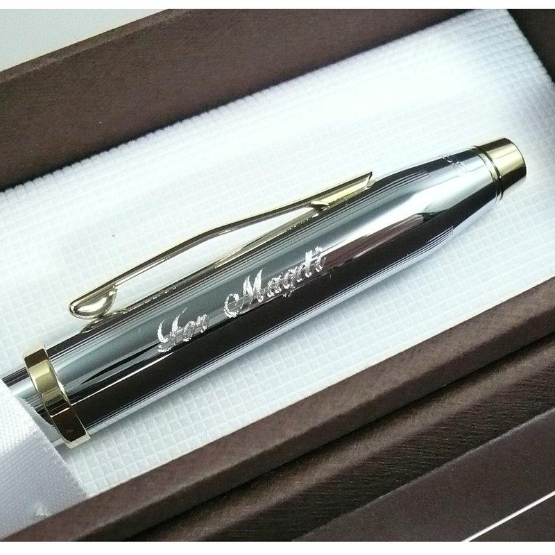 【銘記心禮】CROSS-3304金鉻鋼珠筆(免費刻字)巴結上司、專屬個性化禮物