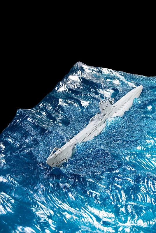【喵喵模型坊】HOBBY FAN 1/350 德國 U-BOAT 潛艇水景地台 (潛艦另購) HF093