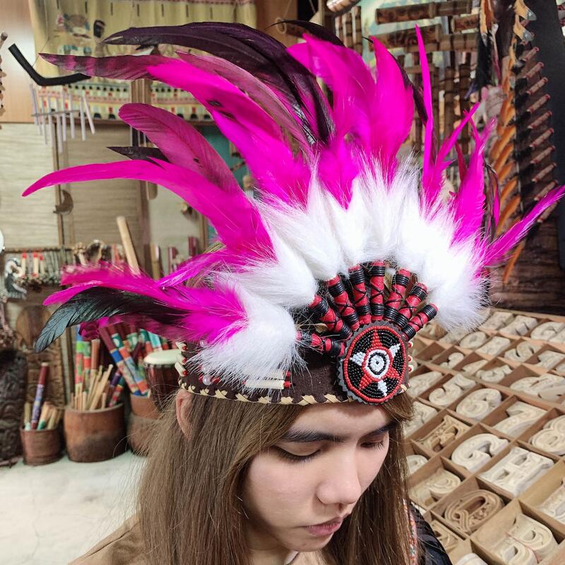 印地安酋長帽 印第安頭飾 羽毛飾品 (現貨) 派對寫真道具走秀舞台表演化裝舞會各種節日哈雷重機cosplay