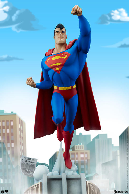 (售完，請勿下標Sideshow BenToy DC Superman Animated 超人全身雕像SC-200541