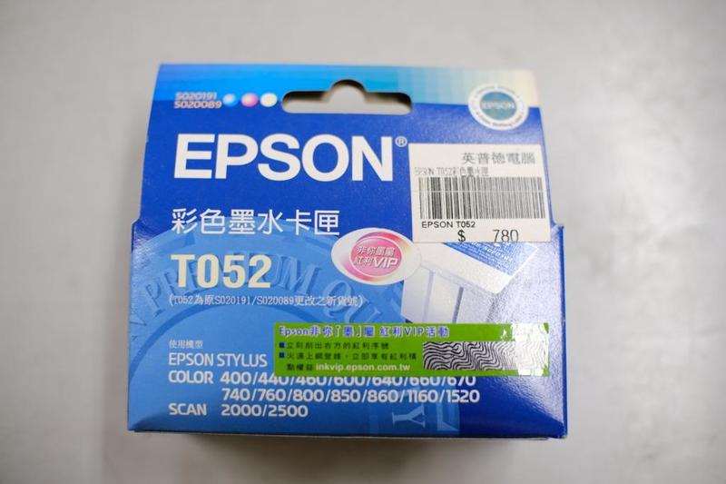 全新庫存品 未拆封 EPSON 原廠墨水匣 T052 C13T052050 彩色墨水匣
