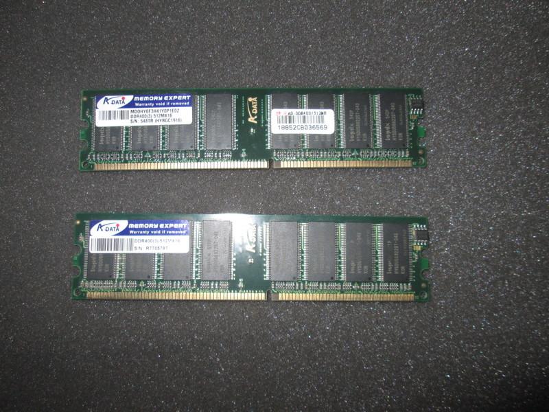 威剛ADATA DDR400 512MB *2支 共1GB記憶體[雙通道]