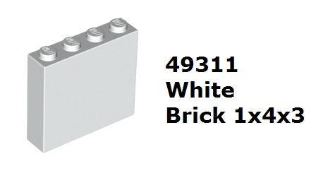 【磚樂】 LEGO 樂高 49311 6256922 Brick 1x4x3 白色 高磚