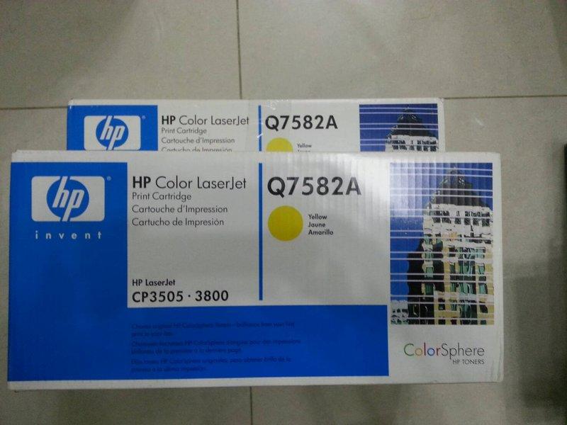 HP Q7582A 原廠碳粉匣 (黃)