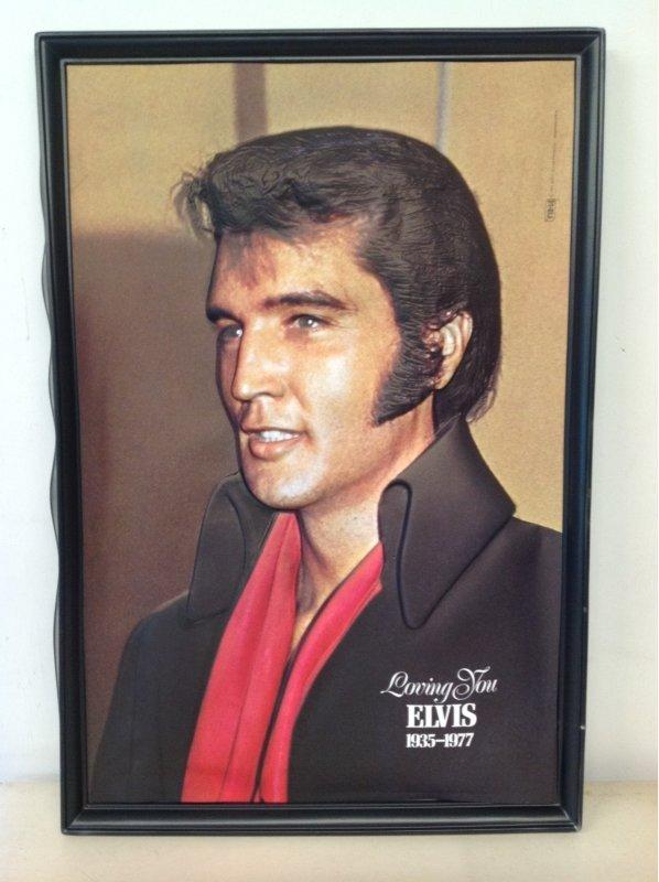 貓王 Elvis Presley 1935~1977 英國原裝 / 擬真浮雕海報掛飾 Made in UK (塑料材質)