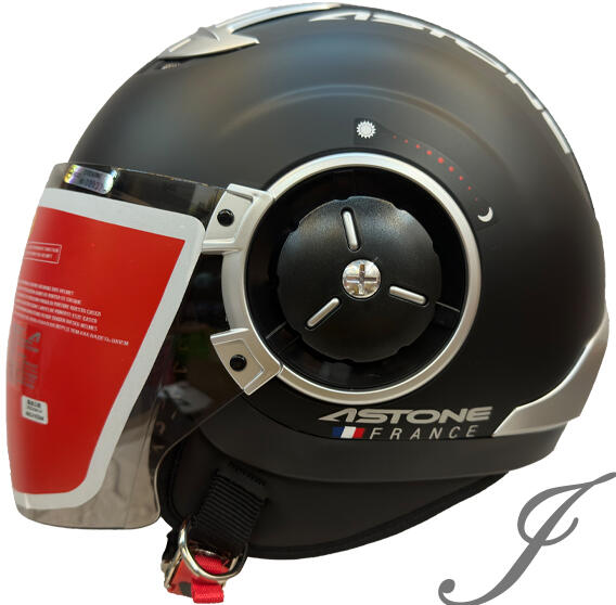 《JAP》ASTONE DJ11 素 平光黑白 輕巧法式 半罩 安全帽 內藏式墨鏡 透氣