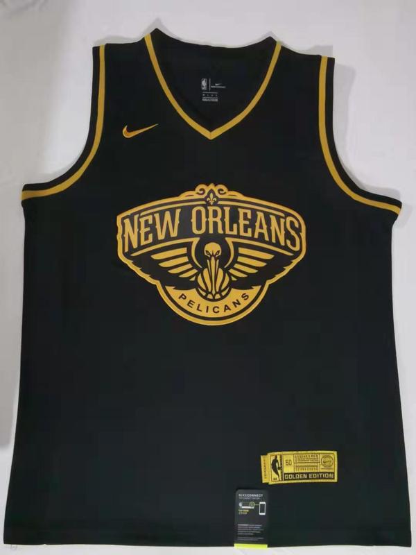 錫安·威廉森 (Zion Williamson) NBA新奧爾良鵜鶘隊 球衣 1號 黑金色