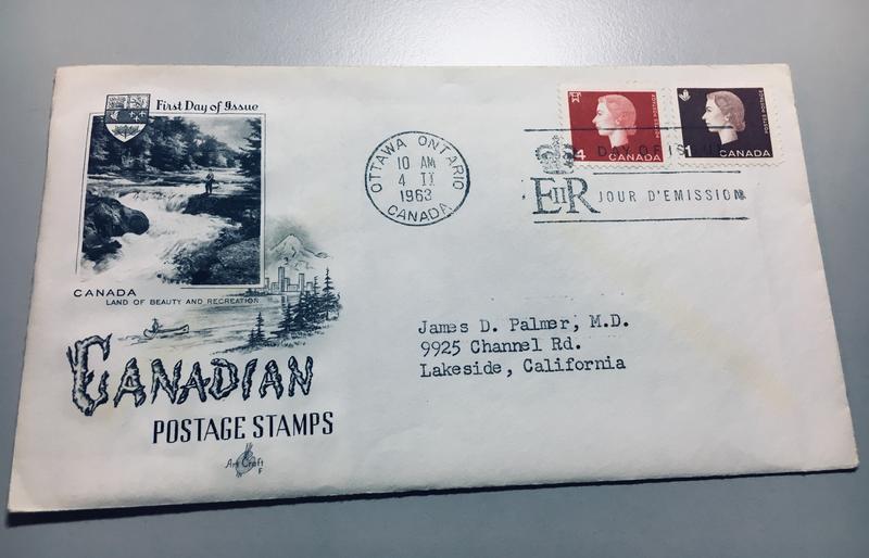 美國首日封 1963 Canadian Postage Stamps