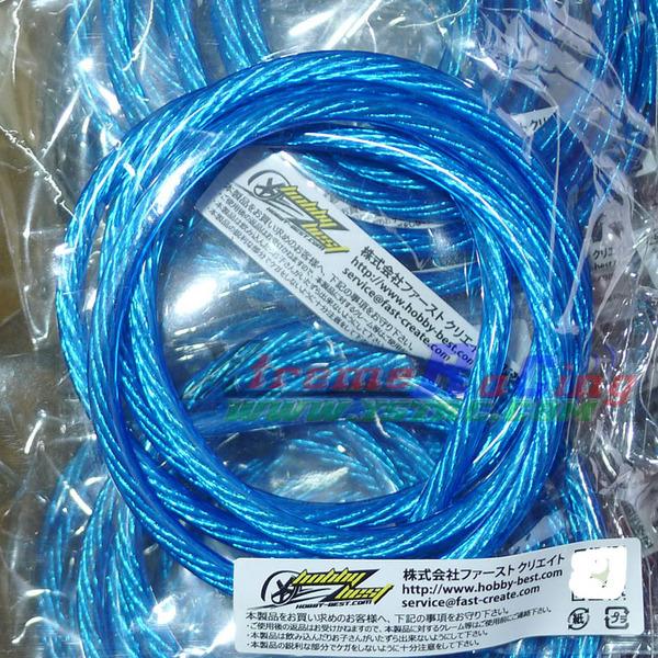【勤利RC】日本產：12G/AWG-12號矽膠線：半透明心情藍/紅色/銀色(約1米