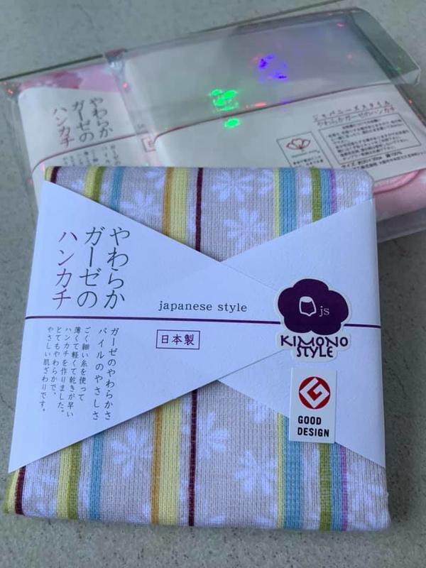日本帶回日本製(GOOD DESIGN)優質圖案精緻100%綿小方巾