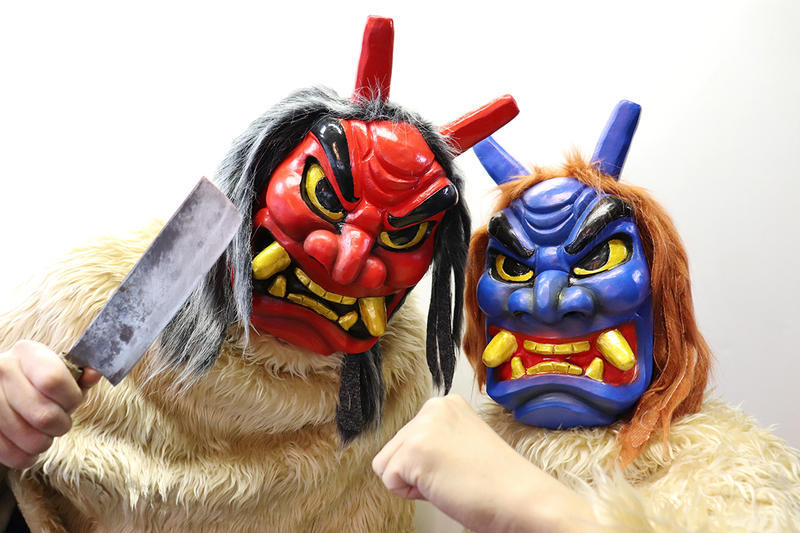 【beibai不錯買】派對道具 變裝 搞笑面具 整人玩具 日本手製 日本進口 青鬼面具 赤鬼面具