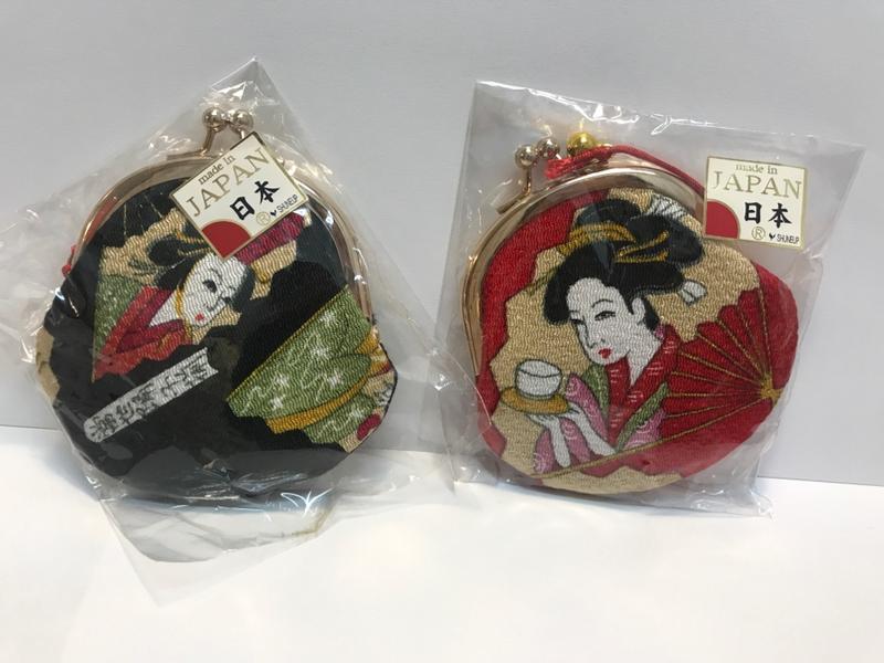 日本製和風藝妓款-珠釦零錢包