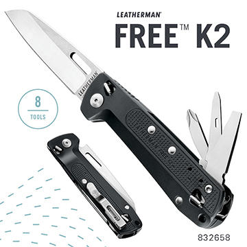 Leatherman FREE K2 多功能工具折刀(平刃/灰色握柄)
