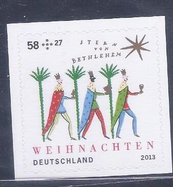 2013年德國聖誕節-伯利恆之星附捐自黏郵票