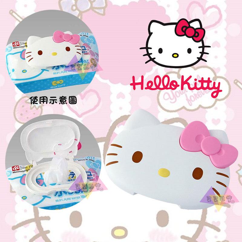 叉叉日貨 Hello Kitty凱蒂貓粉紅蝴蝶結大臉立體可重複使用黏貼蓋保存蓋 日本正版【KT82500】