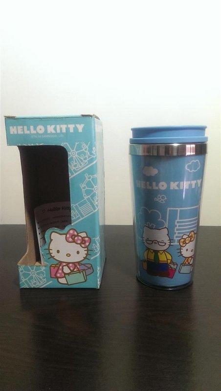 [出清收藏Vintage] 全新Sanrio三麗鷗授權 美麗華百樂園 摩天輪 Hello Kitty防滑隨行杯(粉藍版)