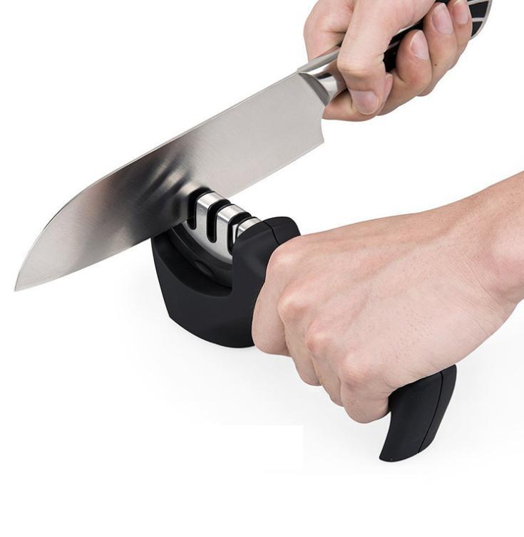 新款三段式磨刀器 快速磨刀器 304不鏽鋼 磨刀石 磨菜刀 磨剪刀《J0180