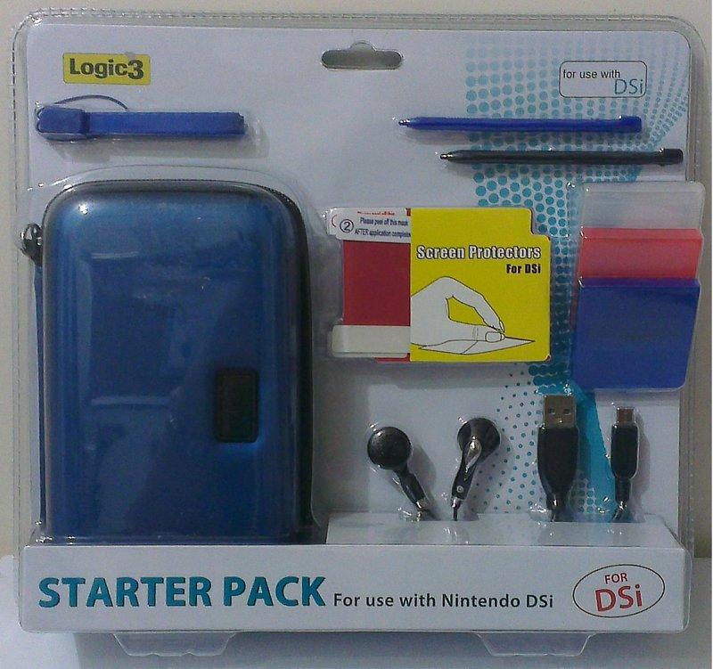任天堂 DS 配件組 含硬殼收納包、USB充電線、耳機、觸控筆、腕帶、保護貼和遊戲卡匣收納盒 (適用3DS和DSi)