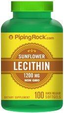 【Piping Rock】現貨 向日葵卵磷脂 Sunflower Lecithin 100粒 1200mg