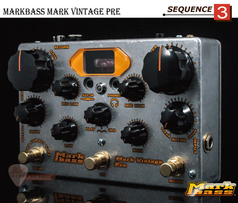 【爵士樂器】義大利製造Markbass Mark Vintage Pre 真空管前級效果