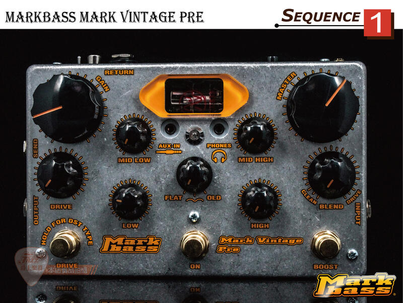 爵士樂器】義大利製造Markbass Mark Vintage Pre 真空管前級效果器