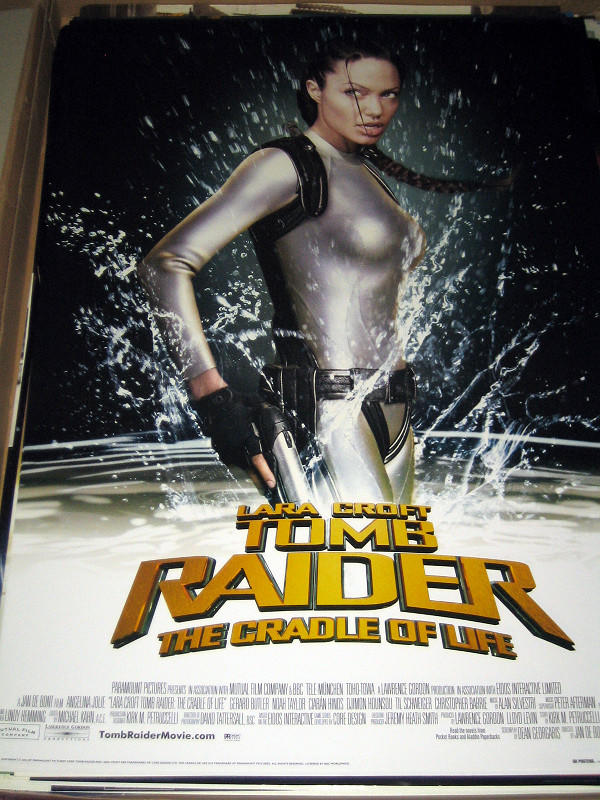 絕版【英國進口電影海報】古墓奇兵 Lara Croft: Tomb Raider 安潔莉納裘莉 (2001年)(首)