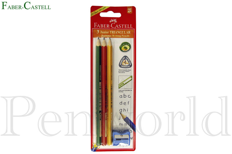【缺】法國 Faber-Castell輝柏 2B大三角鉛筆3支入+削筆器 116503