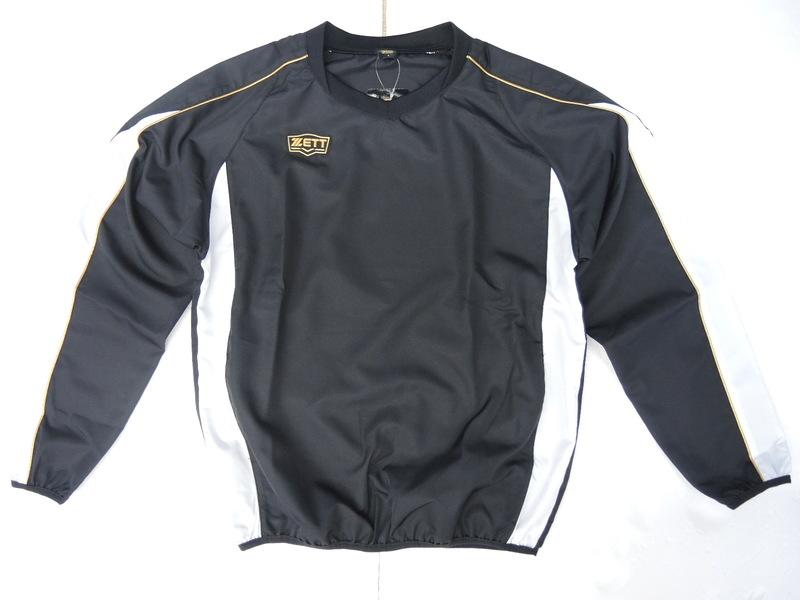日本品牌 ZETT 新款 棒壘球 長袖熱身風衣 (BOTT-455) 黑色