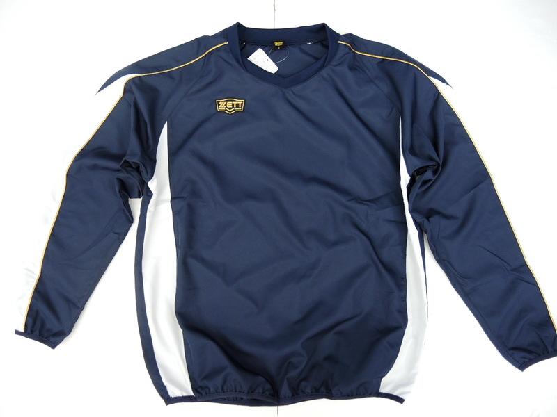 日本品牌 ZETT 新款 棒壘球 長袖熱身風衣 (BOTT-455) 深丈青色