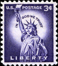 1954 美國 3c 自由女神郵票 sc#1035? 建築 觀光 現標現得