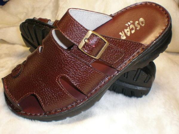 真皮工坊~穿過都說讚【D2006】比氣墊鞋好穿*保證㊣牛皮純手工縫製男拖鞋
