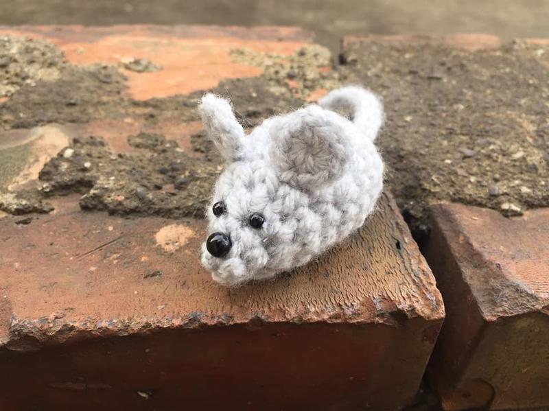  手工編織 小貓咪的最愛 小老鼠 玩具擺飾
