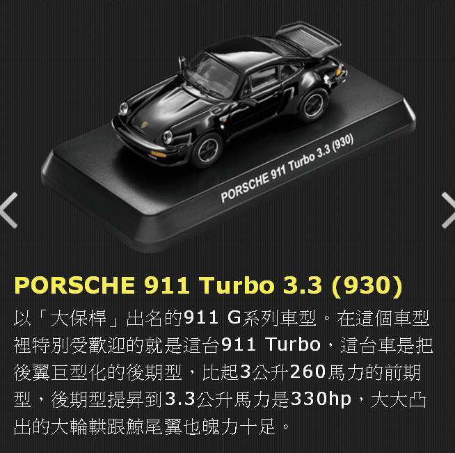 【阿田小鋪】2號車 PORSCHE 911 Turbo 3.3(930) 7-11 保時捷經典911系列模型車另有展示盒