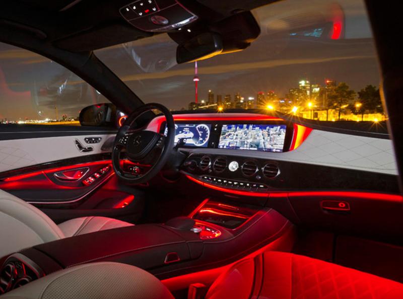 一拖五 汽車七彩 冷光線 導光線 光導氛圍燈 車內變色 裝飾燈 無線遙控