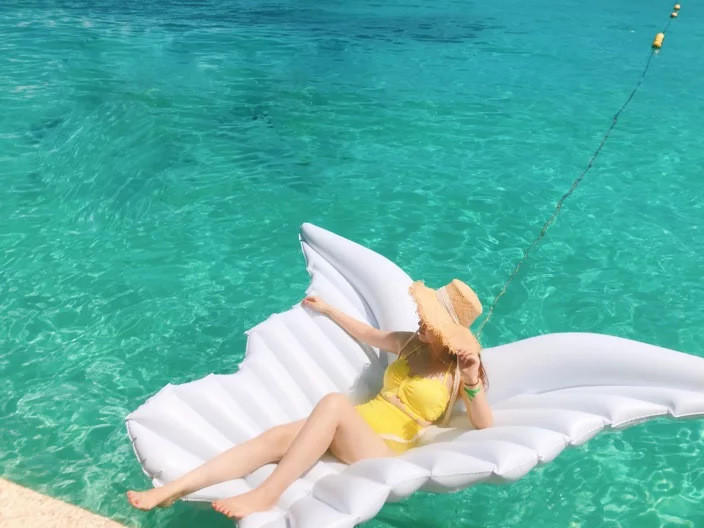 天使翅膀充氣浮床 造型游泳圈‧250cm天使之翼蝴蝶浮排‧二色