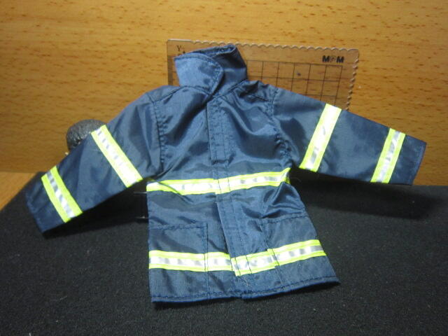 DJ2消防部門 1/6深藍色格紋制服上衣一件 mini模型
