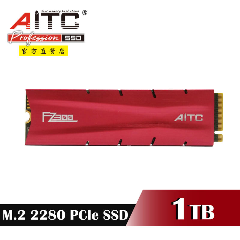➤⓵⓵.⓵⓵◄AITC 艾格 FZ300 M.2 2280 NVMe1.3 PCIe 1TB SSD 散熱片