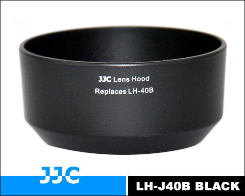 UBH＠ JJC副廠黑色Olympus奧林巴斯LH-40B遮光罩,可反扣相容原廠Olympus遮光罩LH-40B遮光罩適MZD 45mm f1.8 1:人像鏡MZD M43 M.ZD