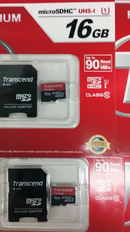 16G◎創見Transcend 16GB C10記憶卡UHSI◎microSD卡280元含轉卡400X