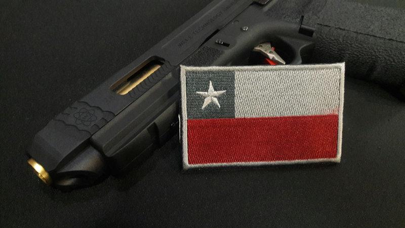 【射手 shooter】智利國旗+懲罰者 刺繡 魔術貼 臂章 魔鬼氈 (暗紅)