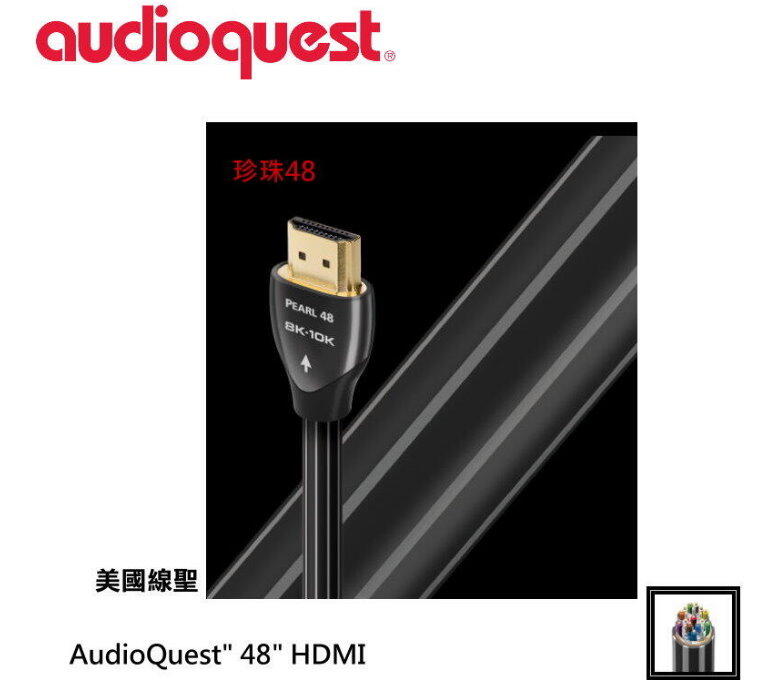 鈞釩音響~美國名線 Audioquest 珍珠 Pearl 48  HDMI支援8K