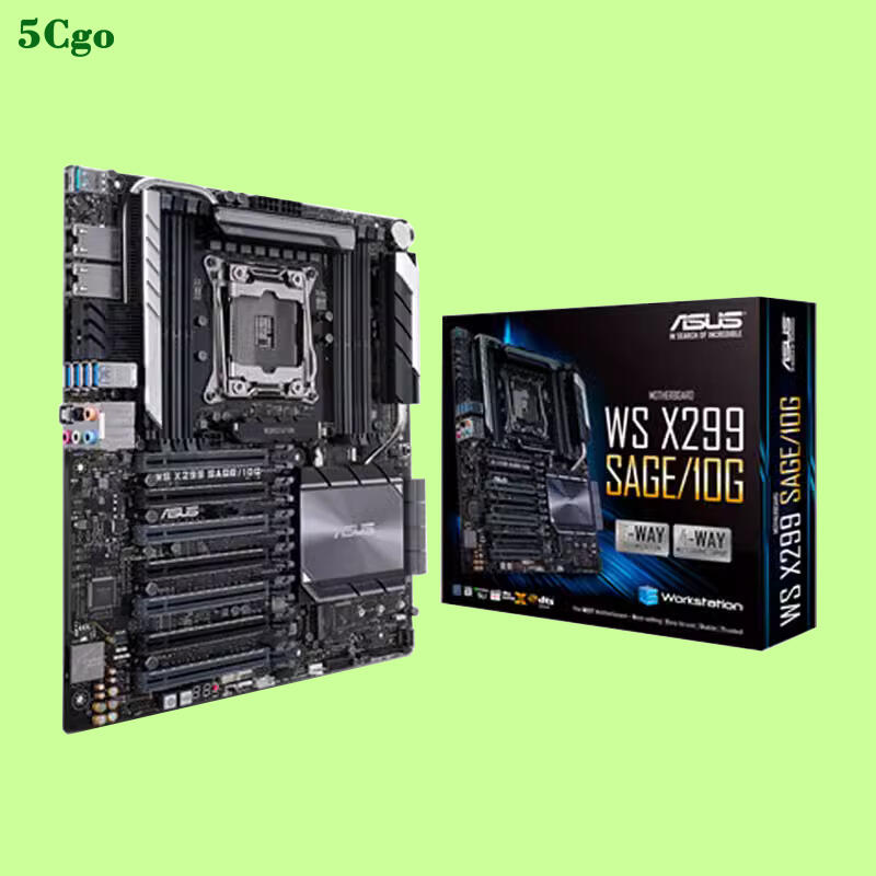 5Cgo【快樂窩】Asus/華碩WS X299 SAGE 10G萬兆網卡工作站LGA2066單路主機板4卡深度學習 | 露天市集 | 全台最大 ...