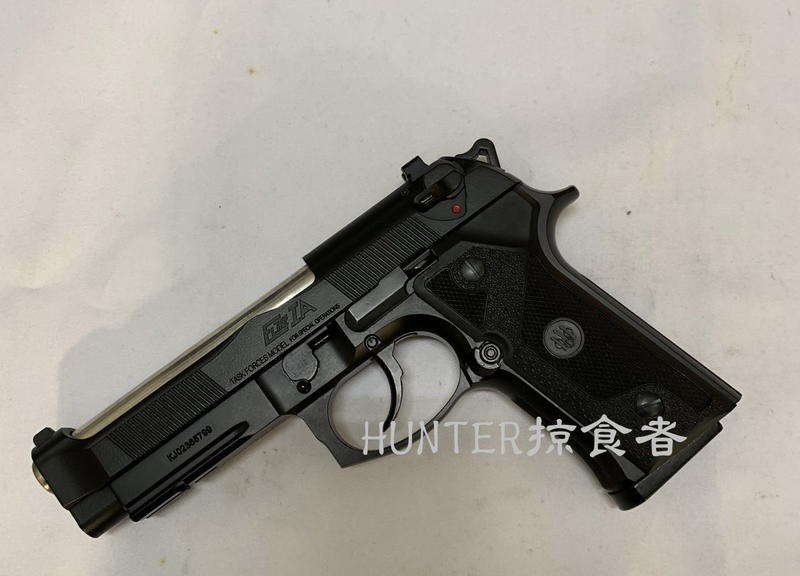 【Hunter】KJ M92 ELITE IA貝瑞塔 全金屬 客製30條深刻印電著黑色瓦斯BB槍~缺貨